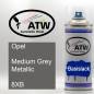 Preview: Opel, Medium Grey Metallic, 8XB: 400ml Sprühdose, von ATW Autoteile West.